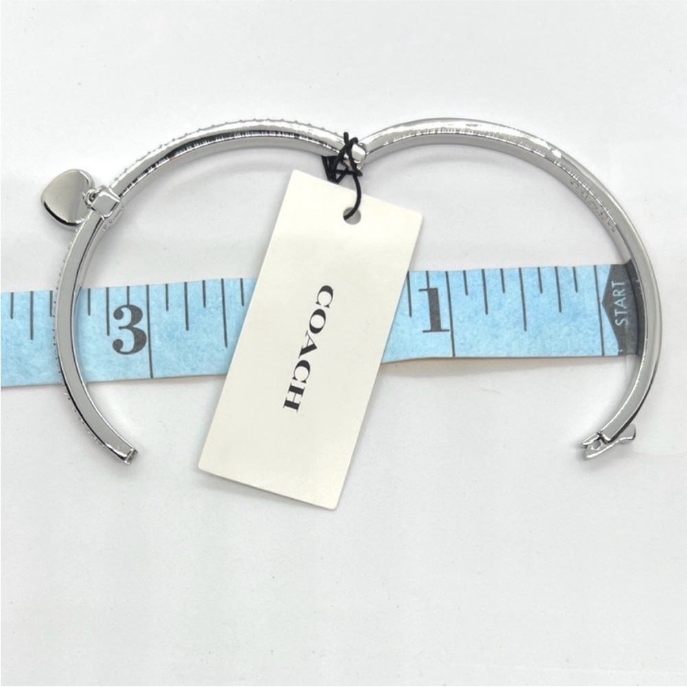 Coach Silver Crystal Heart Charm
Hinged Bangle Bracelet NWT & Dust bag - Picture 8 of 8